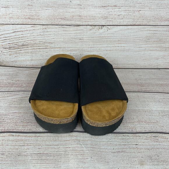 NAOT Tampa Womens Sz EU 36 US 5 Wedge Sandals Black Stretch - Picture 4 of 11